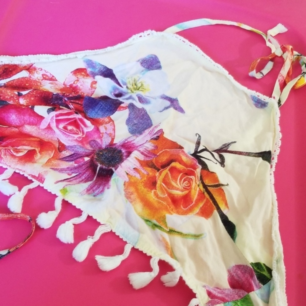 Floral Halter Crop Top